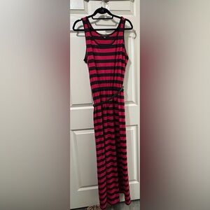 Pink and Black Striped Dress